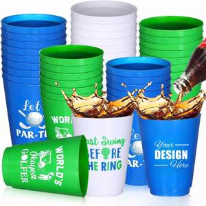 Gobelets en plastique carrés personnalisés de 16 oz, cadeaux de fête et de mariage personnalisés, bouteilles de sport avec logo imprimé - Product Image 1