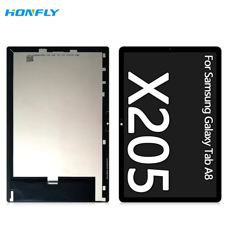 Honfly lcd ponsel 10.5 inci, kualitas bagus untuk pengganti layar rakitan tampilan sentuh Samsung Galaxy Tab A8 X200 X205