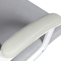 Chaise de bureau ergonomique à dossier en maille, appui-tête réglable, chaise de bureau pivotante en tissu, chaise de bureau à domicile respirante, roulettes en nylon, BIFMA X5