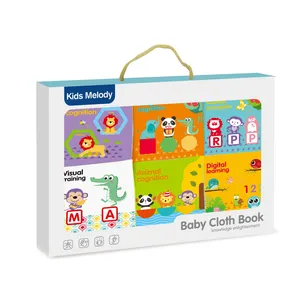 New Arrival Early Educational Toys Montessori Learning Book Washable Soft Baby Cloth Book with multiple knowledge