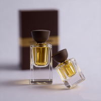 Flacons de parfum carrés en verre faits à la main de style égyptien vintage, 50 ml et 30 ml, pour emballage de diffuseur, production d'usine, qualité supérieure