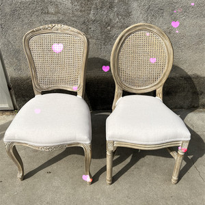 Chaise de salle à manger Louis rembourrée pour meubles de maison Chaise de café vintage Chaise d'hôtel <span class=keywords><strong>2</strong></span> ensembles - Product Image 5