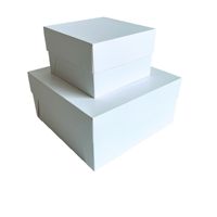 Boîte à gâteau carrée blanche écologique personnalisée à montage automatique et carton cadeau cœur coloré pour boulangerie et emballage d'aliments pour bébés