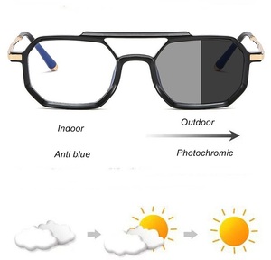 Unisex Anti <b>Blue</b> Photochromic Lens Optical Frame <b>Sunglasses</b> - Product Image 2