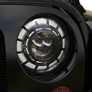2025 RGB Chasing Halo 7 pulgadas faro LED redondo 60W H/L haz par luz antiniebla para Wrangler JK TJ LJ CJ Sahara Sport <span class=keywords><strong>Rubicon</strong></span> 97 ~ 17 - Product Image 5