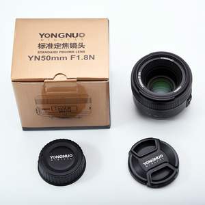 แฟชั่นขายออโต้โฟกัส YN50mm F1.8เลนส์สำหรับ Canon สำหรับกล้อง <span class=keywords><strong>Nikon</strong></span> EOS DSLR YONGNUO YN EF 50มิลลิเมตร F/ 1.8 AF เลนส์รูรับแสง - Product Image 1