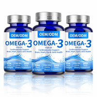Capsules de supplément d'huile de poisson Oméga-3 500mg 1000mg en gélules molles, fabrication GMP, ODM, OEM