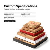 Cajas de Pizza Rectangulares Desechables, Ecológicas, Biodegradables, Hechas con Materiales Reciclados, con Diseño de Logotipo Personalizado, Laminación Mate, para Regalos