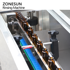 ZONESUN ZS-WB48 Lavadora de Botellas Pequeñas de Alta Velocidad Automática de 48 Cabezales Rotatorios para Frascos de Vidrio y Plástico Redondos, Máquina de Lavado y Enjuague por Aire - Product Image 3