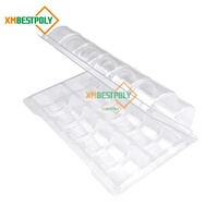Boîte en plastique pour macarons à 12 trous, emballage en blister transparent en PET, conteneur à clapet, plateau de présentation pour biscuits et desserts
