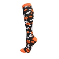 Chaussettes de compression confortables pour hommes et femmes, longueur de l'équipage, pour Halloween, protège-jambes pour sport transfrontalier, logo du corps pour l'automne