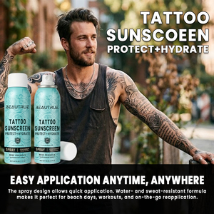 Protector Solar en Aerosol para Tatuajes Personalizado OEM, Resistente al Sudor, Secado Rápido, Protección Solar para Tatuajes, Vegano, Productos Profesionales para el Cuidado Posterior del <span class=keywords><strong>Tatuaje</strong></span> - Product Image 3
