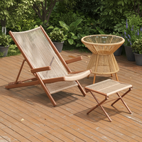 Chaise longue pliante d'extérieur Meiqi Yunqi+Yunduan, cadre en alliage moderne, imperméable, durable, écologique, pour la terrasse, la salle à manger, la détente