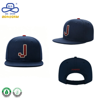Gorra de Béisbol Estilo Snapback con Visera Plana y Logotipo Personalizado ODM OEM, Color Azul Marino, para Promoción de Marca