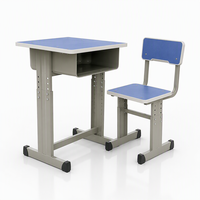 Ensemble table et chaise pour étudiants facile à assembler, personnalisable, pour les institutions de tutorat