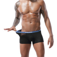 Boxers pour hommes en coton élastique doux pour la peau, taille basse, respirants et confortables pour un usage quotidien décontracté