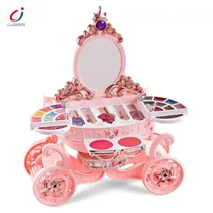 Newest beauty play make up table play set cosmetic toys fashion girls dress up set toys beauty set kids makeup toy kit for girls