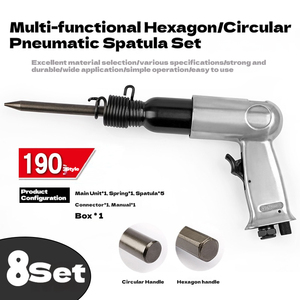 Lanceforce 190mm Druckluft-Hammer-Set mit Professionellem Meißel-Werkzeugset Industrieller Rostentferner - Product Image 3