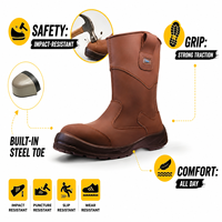Chaussures de sécurité montantes AOXIANG S3 pour l'hiver, usage industriel, embout composite anti-écrasement, tige en cuir, doublure en maille, semelle extérieure en PU, semelle intermédiaire
