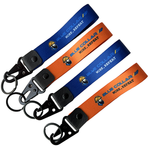 Logo personnalisé Key label polyester Transfert thermique impression couleur Design tissu porte - clés - Product Image 4