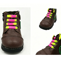 Lacets en silicone élastiques sans nœuds à dégradé de couleurs pour baskets en toile enfants et adultes