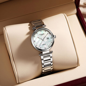 Elegante Reloj de Cuarzo de Acero Inoxidable para Mujer, Pantalla Analógica, Resistente al Agua 3ATM, Caja Redonda, Cierre Plegable, Correa de 18 mm - Product Image 3