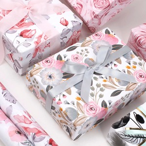 Custom Recycled Polyester/Cotton Satin Ribbons 1-1/2 in Solid Color Pink <b>Red</b> <b>Glitter</b> Printed Gift Packaging Woven Single Face - Product Image 5