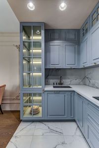 Một cửa sang trọng và phong cách thanh lịch tủ không gian biệt thự lớn được xây dựng trong lò bạc mạ vàng đảo lưu trữ đầy đủ tăng cường phong cách - Product Image 3