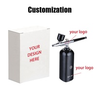 Kit d'aérographe ABS professionnel à double action avec mini compresseur rechargeable pour la peinture d'art d'ongle