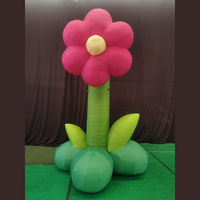 Fleurs gonflables géantes, globe à neige et ballon, décoration publicitaire imperméable pour les événements de mariage et la décoration de scène
