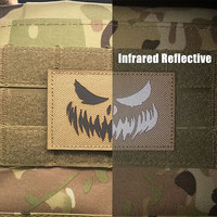 Patches personnalisés pour indicatif d'équipe avec numéro découpé au laser, brodés en tissu réfléchissant infrarouge IR tactique avec boucle à crochet