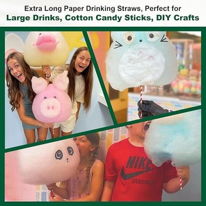 Meilleur prix 50 pièces bâtonnets de papier de barbe à papa colorés pour la fête de mariage d'anniversaire et les vacances - Product Image 5