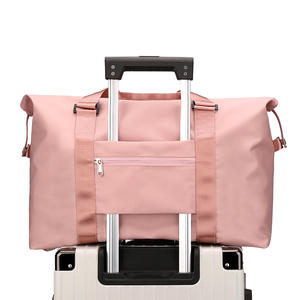 Women's Large Capacity <b>Waterproof</b> Fashionable Zipper Portable Lightweight Gym Wet/Dry Separation Nylon Travel <b>Duffel</b> <b>Bag</b> - Product Image 2