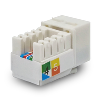 Coupleur et prise Keystone Cat3 RJ12 6P6C avec contacts en bronze phosphoreux et plaqués or, boîtier en PC