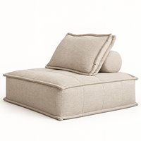Ensemble de canapés modulaires flexibles de luxe, style Tofu, en tissu, pour salon, meubles modernes pour appartement