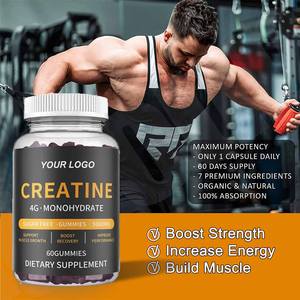 Ausreson פרטי תווית halal creatine mondohydrate gummies 90 תוספת סוכר טבעוני 5000 חופשי מ ג קריאטינה - Product Image 3