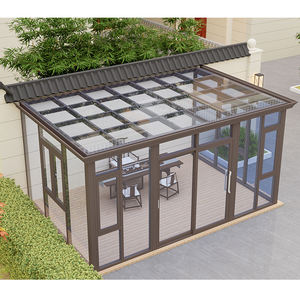 Solárium de Jardín de Lujo Personalizado de Aluminio y Cristal para Exteriores, Extensiones de Casa de Cristal, 12x28 y 27x12, Directo de China - Product Image 3