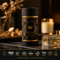 Caja de Regalo Cilíndrica de Cartón de Lujo, Tubo de Papel Rígido de Tamaño Personalizado para Perfume, Cosméticos, Suero, Botellas de Aceite Esencial
