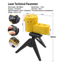 Niveau laser LV06 Règle de niveau domestique quatre en un, règle laser avec trépied rotatif et chargeur de fil