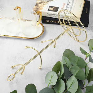 Cốc chủ sáng tạo giữ cốc rượu vang cho nhà sử dụng cốc nước Móc áo lưu trữ Kệ Cà Phê chủ nóng bán Ins phong cách kim loại vàng - Product Image 3