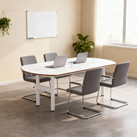Table de conférence de bureau électrique moderne de luxe, quatre pieds, hauteur réglable, cadre de bureau debout, bureau intelligent pour chef