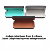 Étui à lunettes de luxe haut de gamme en métal carré 162x67x34mm Personnalisation du logo et des couleurs de la doublure Étui à lunettes