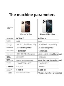 iPhone 16 Pro Max <span class=keywords><strong>A</strong></span>+ 256GB RAM Usato in Condizioni Eccellenti Schermo OLED 5G Garanzia 365 Giorni Versione Cinese Risoluzione 2868x1320 - Product Image 4