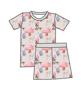 โรงงานผลิตเสื้อผ้าเด็กแบบสบายๆ ทำจากไม้ไผ่ Qingli OEM รับผลิตตามสั่ง พิมพ์ลายริบบิ้นสีชมพู สร้างความสวยงามและเป็นสิริมงคล - Product Image 3
