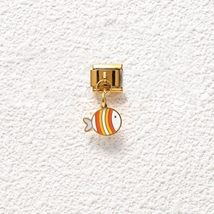 Pulsera de dijes italianos de acero inoxidable con diseño de animales pequeños y bonitos, serie de dijes italianos con efecto de goteo de aceite, ¡gran oferta! - Product Image 5