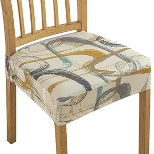 Funda de asiento de silla antideslizante impresa Protector de muebles de tamaño universal fácil de ajustar