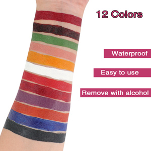 Palette de <span class=keywords><strong>maquillage</strong></span> 12 couleurs, 10 cosmétiques, <span class=keywords><strong>maquillage</strong></span> actif à base d'alcool <span class=keywords><strong>FX</strong></span> pour effets spéciaux - Product Image 5