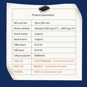 PW100 4G LTE WiFi Hotspot powerbank 3G 4G เราเตอร์ไร้สายแบบพกพารองรับผู้ใช้10 WIFI ด้วย - Product Image 5