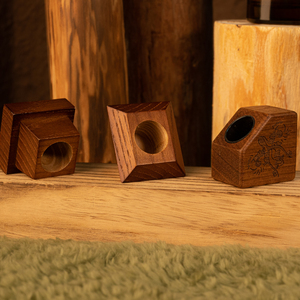 Vietnam WeWood Brown Series Diverses formes Bouchons à couronne en bois et couvercles d'emballage de bouteilles de parfum pour bouteilles en verre - Product Image 3