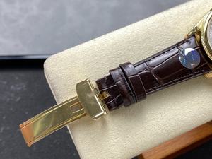 Reloj Mecánico de Lujo de Súper Calidad, 40 mm, 8+ de Fábrica, Acero 904, Movimiento ETA 7140, 52-509, Dorado, 1908 - Product Image 4